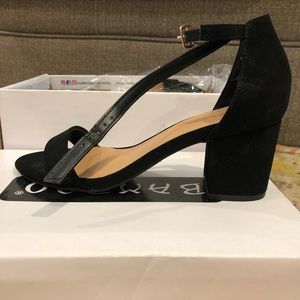 Bamboo Black Chunky Heel sandals